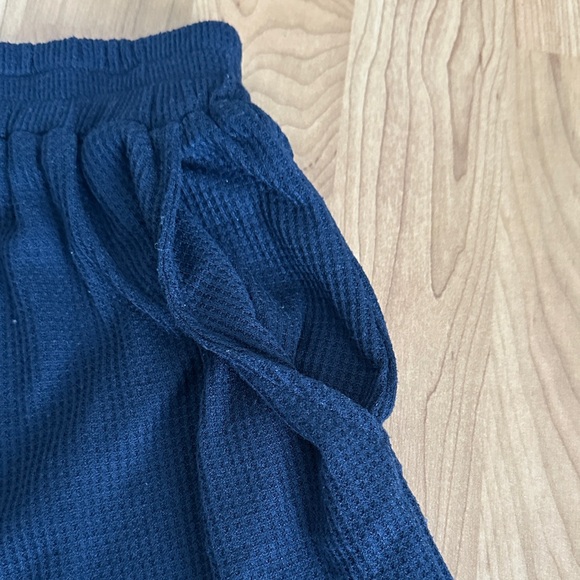 Navy Blue Knit Pajama Matching Set - Picture 4 of 11